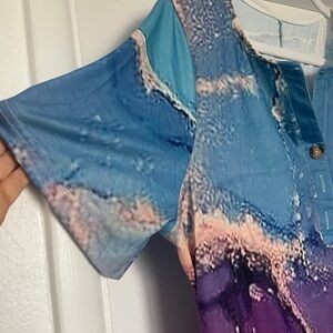 Unique Midi Dress Tie-Dye Stretch